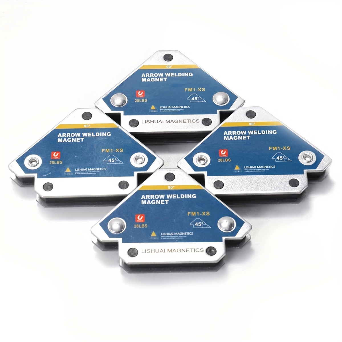 4pcs Welding Magnets 12.7KG Metal Positioning Arrow